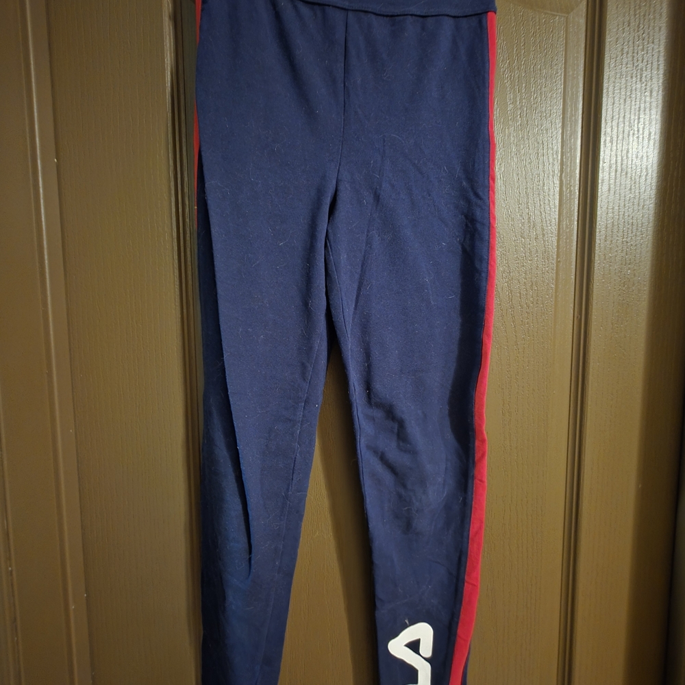 Fila Kids Navy Leggings with Red Accent